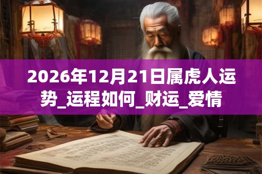 2026年12月21日属虎人运势_运程如何_财运_爱情