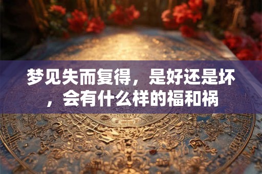 梦见失而复得，是好还是坏，会有什么样的福和祸