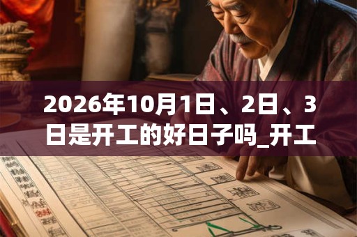2026年10月1日、2日、3日是开工的好日子吗_开工可以吗 2026年10月1日、2日、3日是开工的好日子吗_开工可以吗