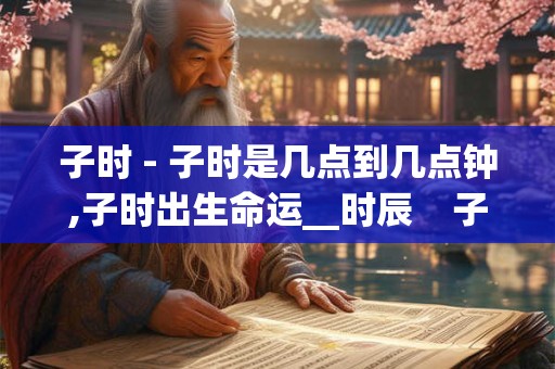 子时 - 子时是几点到几点钟,子时出生命运__时辰    子时_