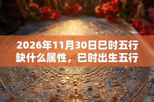 2026年11月30日巳时五行缺什么属性，巳时出生五行缺什么