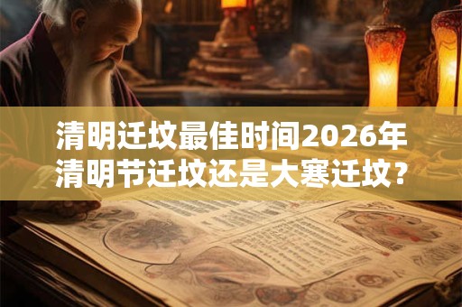 清明迁坟最佳时间2026年清明节迁坟还是大寒迁坟？