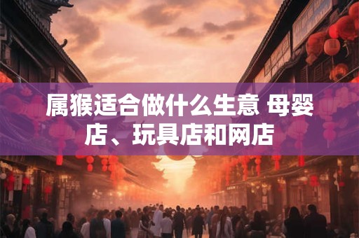 属猴适合做什么生意 母婴店、玩具店和网店