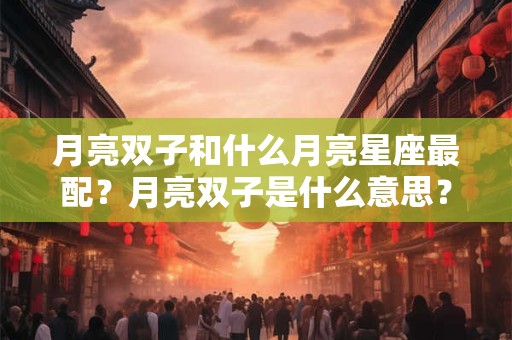 月亮双子和什么月亮星座最配？月亮双子是什么意思？