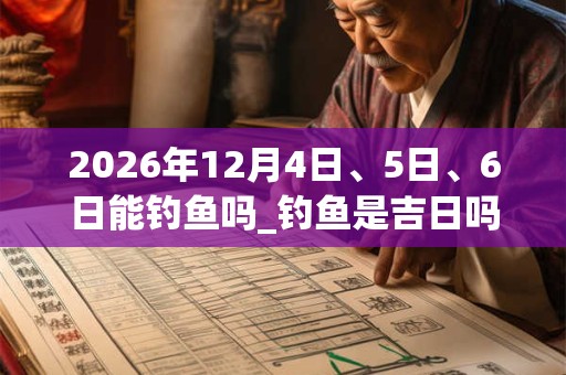 2026年12月4日、5日、6日能钓鱼吗_钓鱼是吉日吗