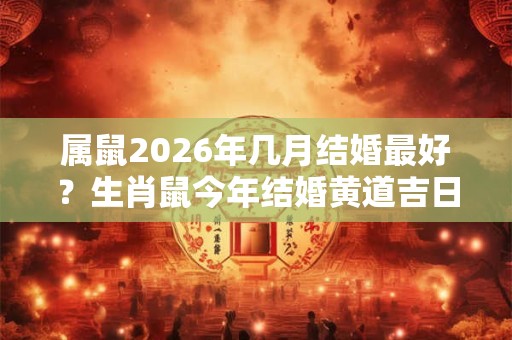属鼠2026年几月结婚最好？生肖鼠今年结婚黄道吉日