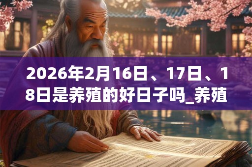 2026年2月16日、17日、18日是养殖的好日子吗_养殖可以吗