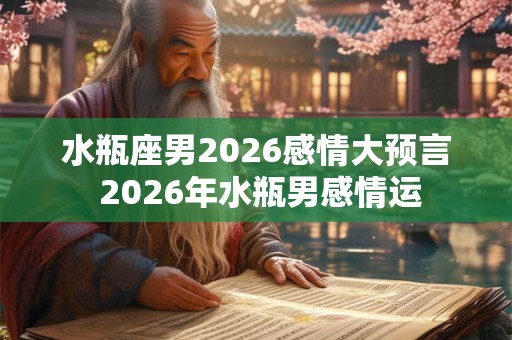 水瓶座男2026感情大预言 2026年水瓶男感情运