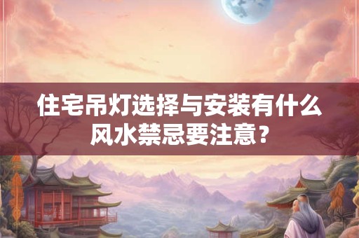 住宅吊灯选择与安装有什么风水禁忌要注意？
