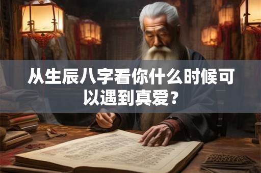 从生辰八字看你什么时候可以遇到真爱？