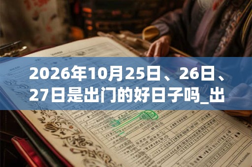 2026年10月25日、26日、27日是出门的好日子吗_出门可以吗