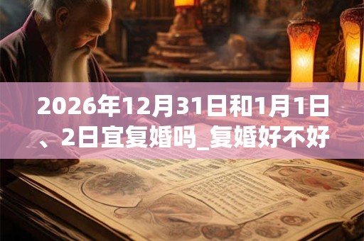 2026年12月31日和1月1日、2日宜复婚吗_复婚好不好