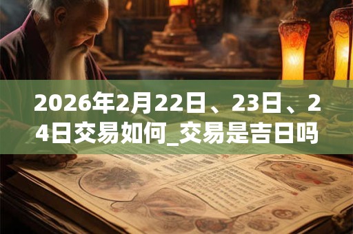 2026年2月22日、23日、24日交易如何_交易是吉日吗