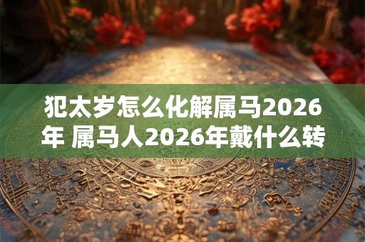 犯太岁怎么化解属马2026年 属马人2026年戴什么转运