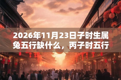 2026年11月23日子时生属兔五行缺什么，丙子时五行缺什么