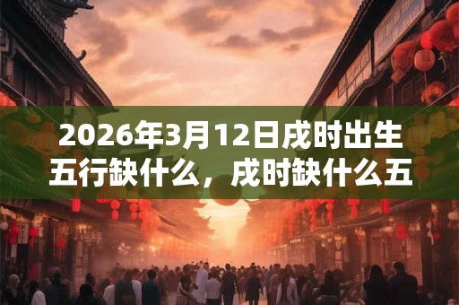 2026年3月12日戌时出生五行缺什么，戌时缺什么五行