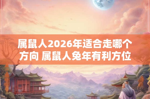 属鼠人2026年适合走哪个方向 属鼠人兔年有利方位