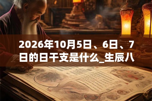 2026年10月5日、6日、7日的日干支是什么_生辰八字 2026年10月5日、6日、7日的日干支是什么_生辰八字