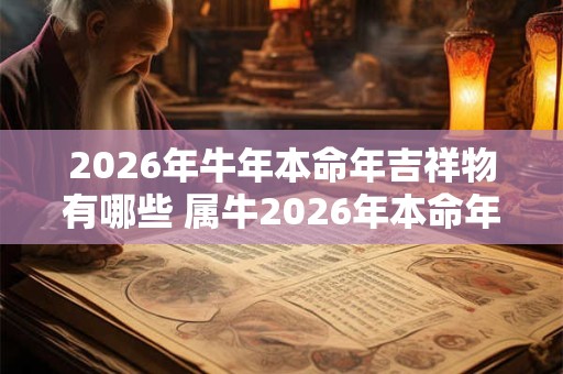 2026年牛年本命年吉祥物有哪些 属牛2026年本命年戴什么吉祥物
