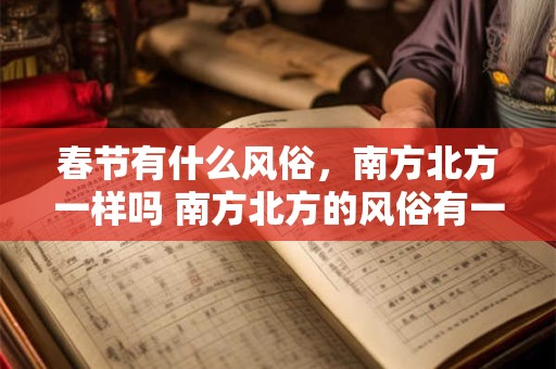 春节有什么风俗，南方北方一样吗 南方北方的风俗有一定差异