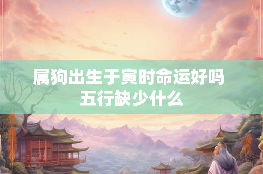 属狗出生于寅时命运好吗 五行缺少什么