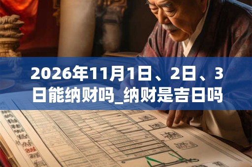 2026年11月1日、2日、3日能纳财吗_纳财是吉日吗 2026年11月1日、2日、3日能纳财吗_纳财是吉日吗
