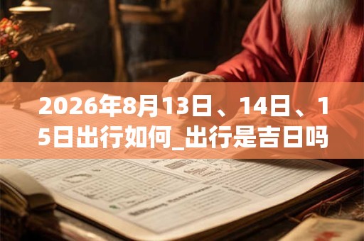 2026年8月13日、14日、15日出行如何_出行是吉日吗 2026年8月13日、14日、15日出行如何_出行是吉日吗