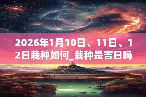 2026年1月10日、11日、12日栽种如何_栽种是吉日吗 2026年1月10日、11日、12日栽种如何_栽种是吉日吗