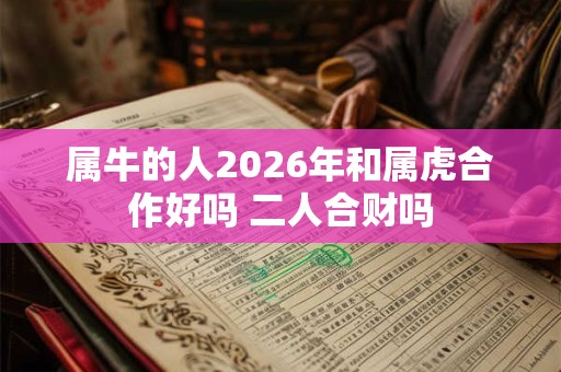 属牛的人2026年和属虎合作好吗 二人合财吗