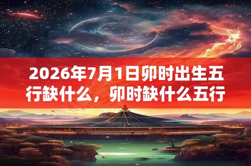 2026年7月1日卯时出生五行缺什么，卯时缺什么五行