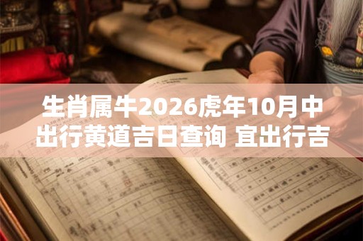 生肖属牛2026虎年10月中出行黄道吉日查询 宜出行吉日查询