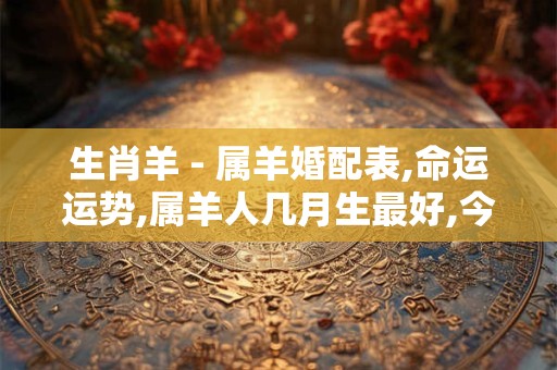 生肖羊 - 属羊婚配表,命运运势,属羊人几月生最好,今年多大