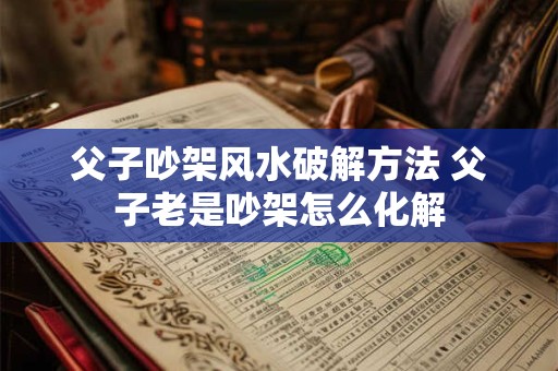 父子吵架风水破解方法 父子老是吵架怎么化解