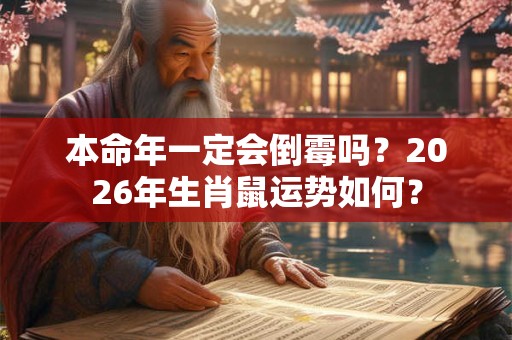 本命年一定会倒霉吗？2026年生肖鼠运势如何？