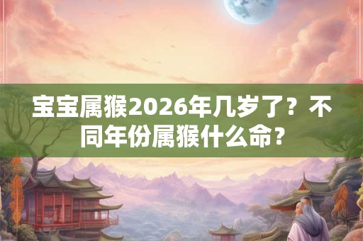 宝宝属猴2026年几岁了？不同年份属猴什么命？