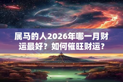 属马的人2026年哪一月财运最好？如何催旺财运？