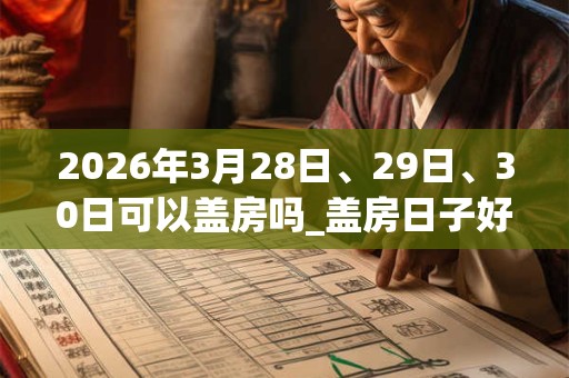 2026年3月28日、29日、30日可以盖房吗_盖房日子好吗