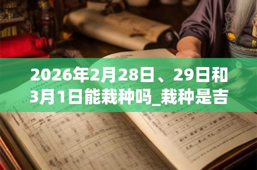 2026年2月28日、29日和3月1日能栽种吗_栽种是吉日吗