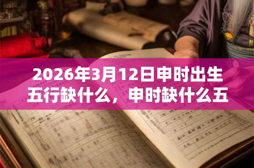 2026年3月12日申时出生五行缺什么，申时缺什么五行