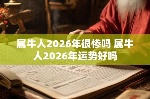 属牛人2026年很惨吗 属牛人2026年运势好吗