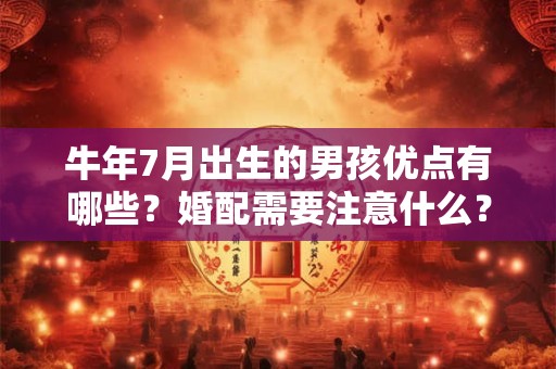 牛年7月出生的男孩优点有哪些？婚配需要注意什么？