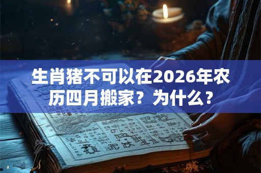 生肖猪不可以在2026年农历四月搬家?为什么? 生肖猪不可以在2026年农历四月搬家?为什么?