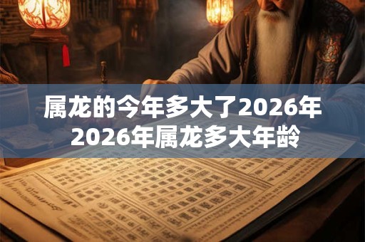 属龙的今年多大了2026年 2026年属龙多大年龄