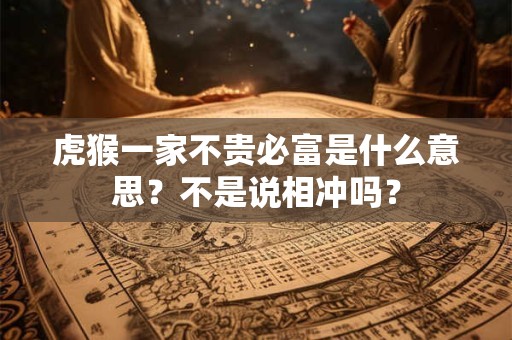 虎猴一家不贵必富是什么意思？不是说相冲吗？