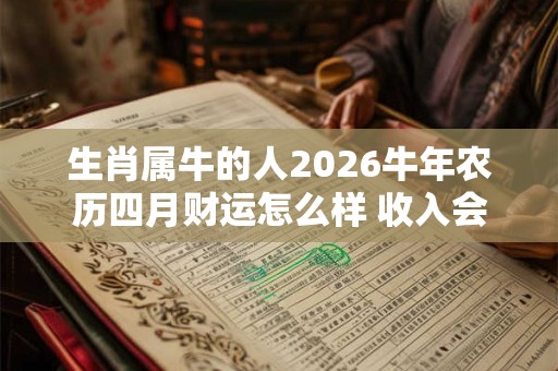 生肖属牛的人2026牛年农历四月财运怎么样 收入会有所减少