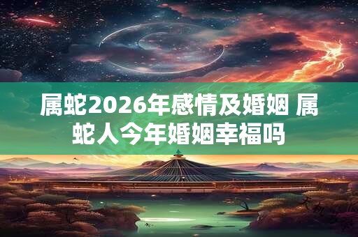 属蛇2026年感情及婚姻 属蛇人今年婚姻幸福吗