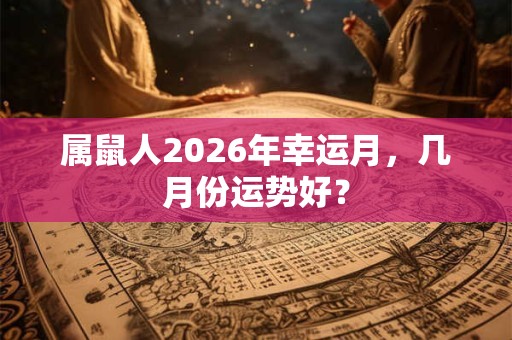 属鼠人2026年幸运月，几月份运势好？