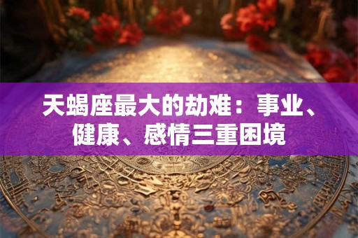 天蝎座最大的劫难：事业、健康、感情三重困境