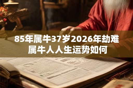 85年属牛37岁2026年劫难 属牛人人生运势如何