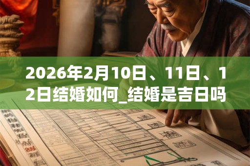 2026年2月10日、11日、12日结婚如何_结婚是吉日吗 2026年2月10日、11日、12日结婚如何_结婚是吉日吗